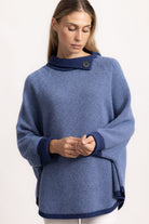 LUDOVICA - Maglione oversize (Blu Navy/Lavanda)