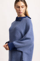 LUDOVICA - Maglione oversize (Blu Navy/Lavanda)