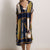 MARRAKECH - Equestrian print blouse (Blue)