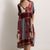 MARRAKECH - Equestrian print blouse (Bordeaux)