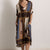 MARRAKECH - Equestrian print blouse (Brown)