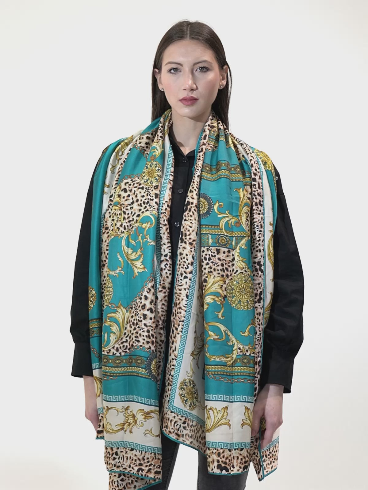 Luxury Turquoise Scarf