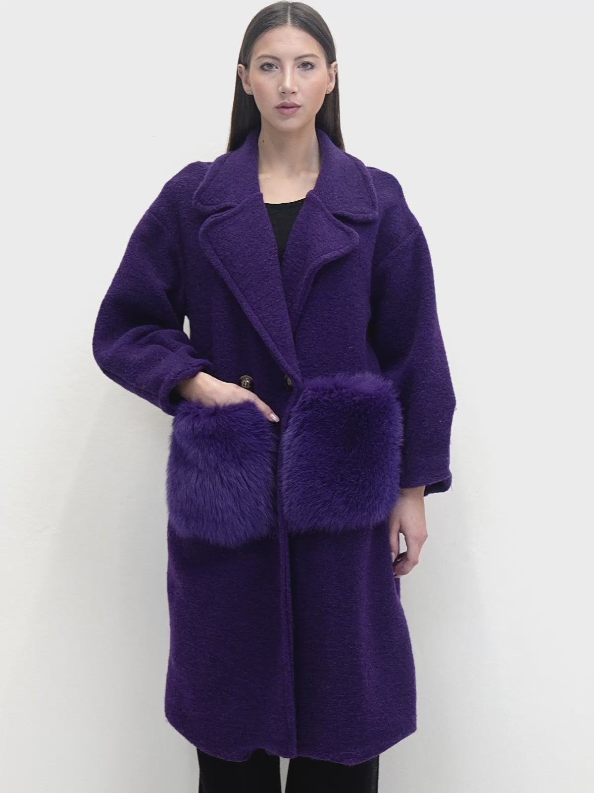 Solid color coat - Purple