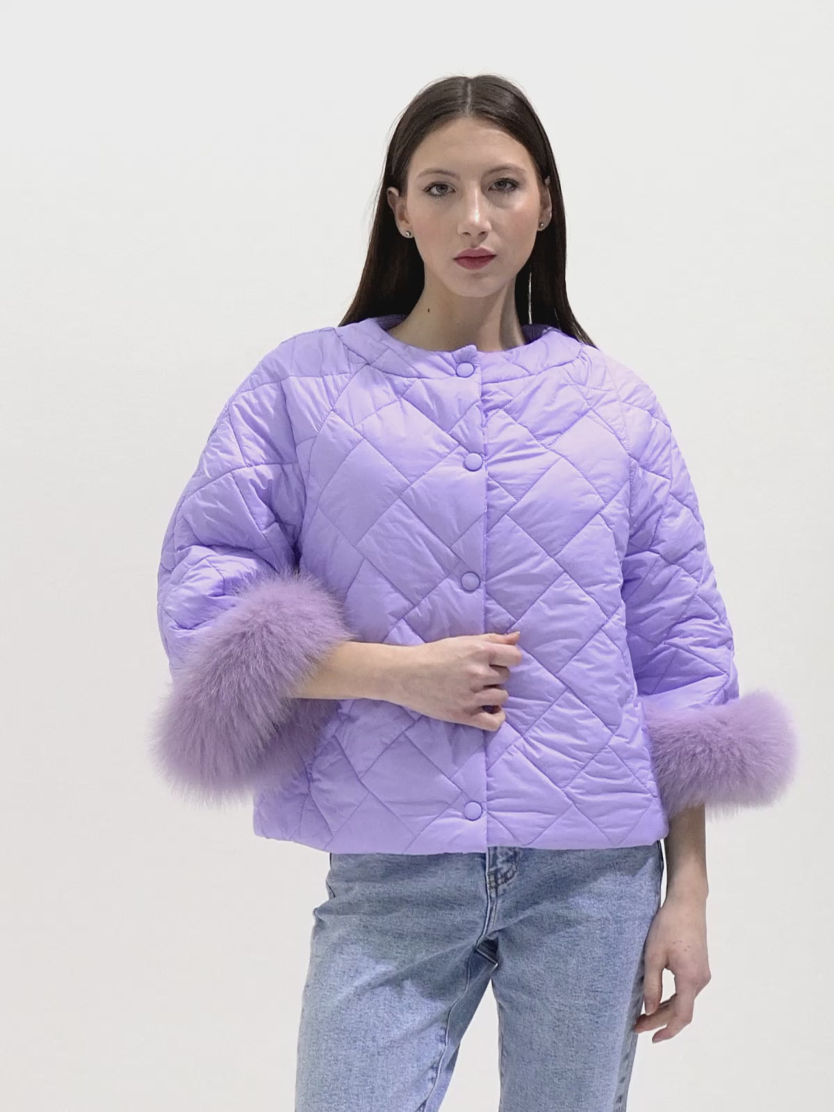 Cento Grammi Quilted Coat - Lilac