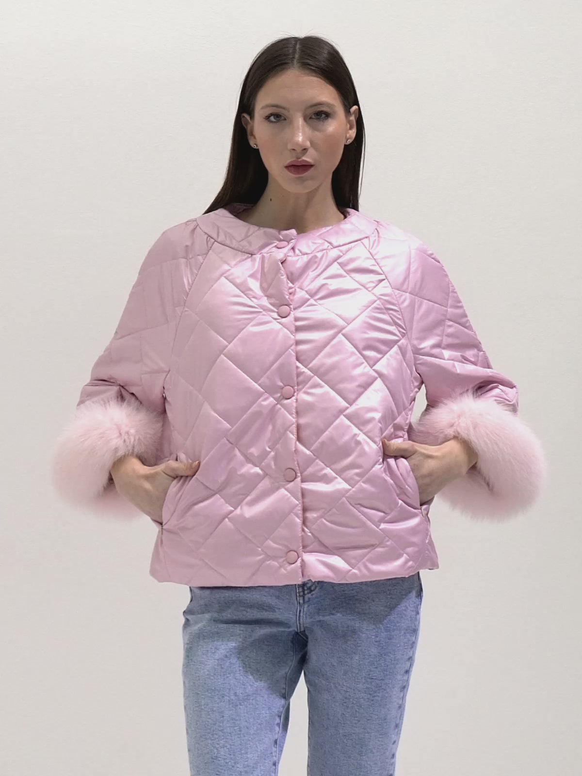 Cento Grami Quilted Coat - Pink