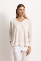 VITTORIA - Maglione con scollo v (Beige Medio)
