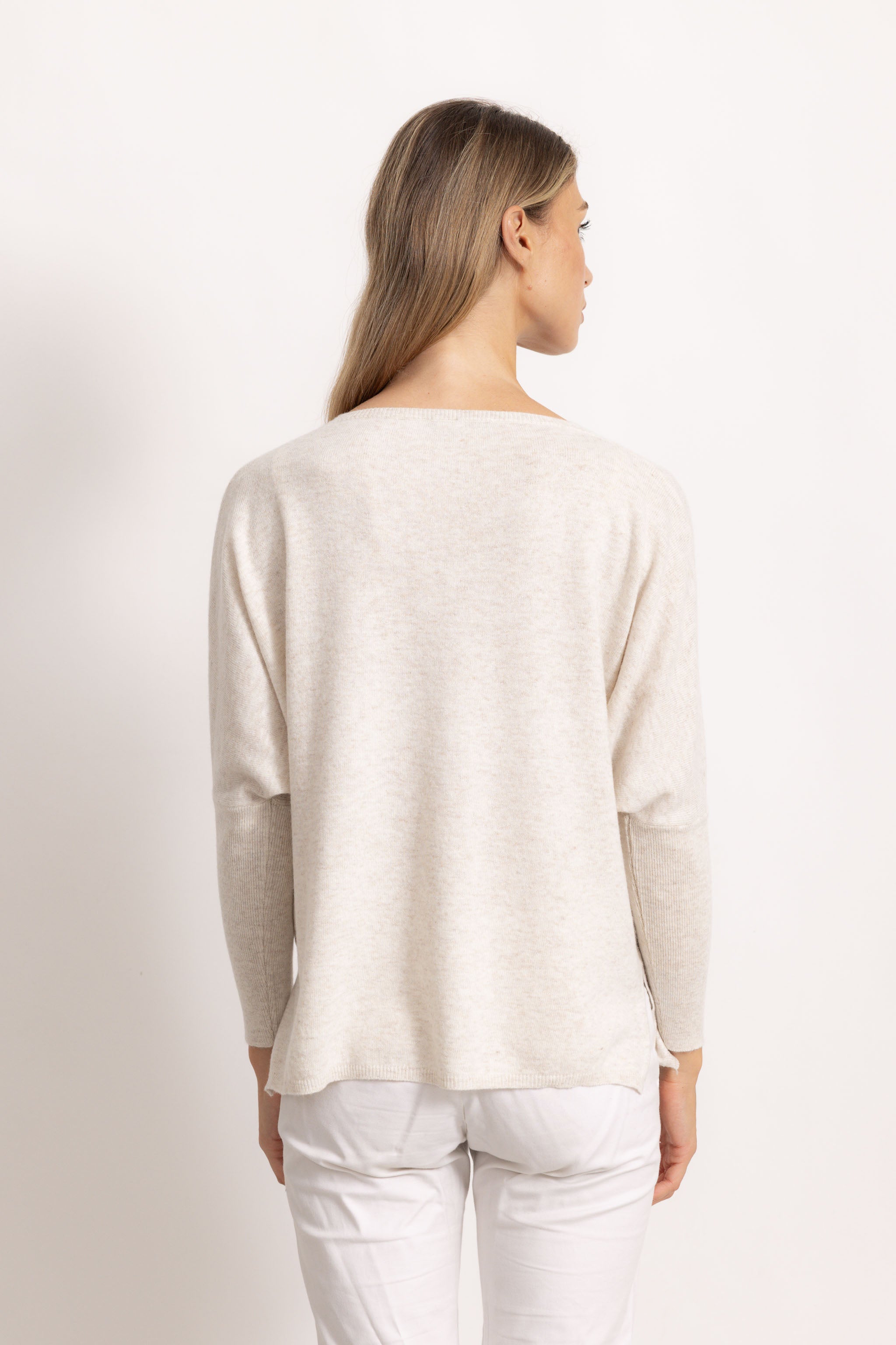 VITTORIA - Maglione con scollo v (Beige Medio)
