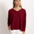 VITTORIA - Maglione con scollo v (Bordeaux)