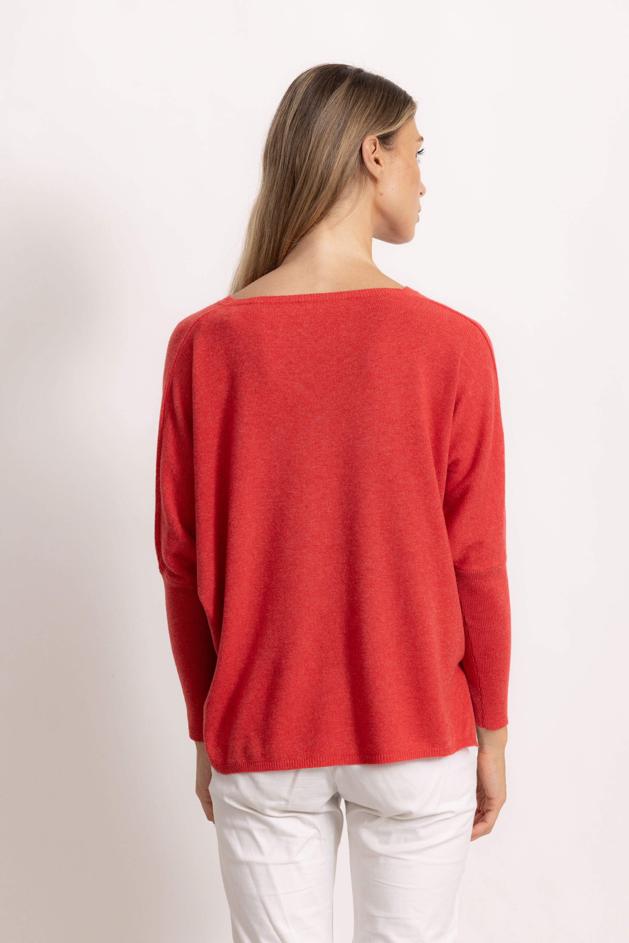VITTORIA - Maglione con scollo v (Corallo)