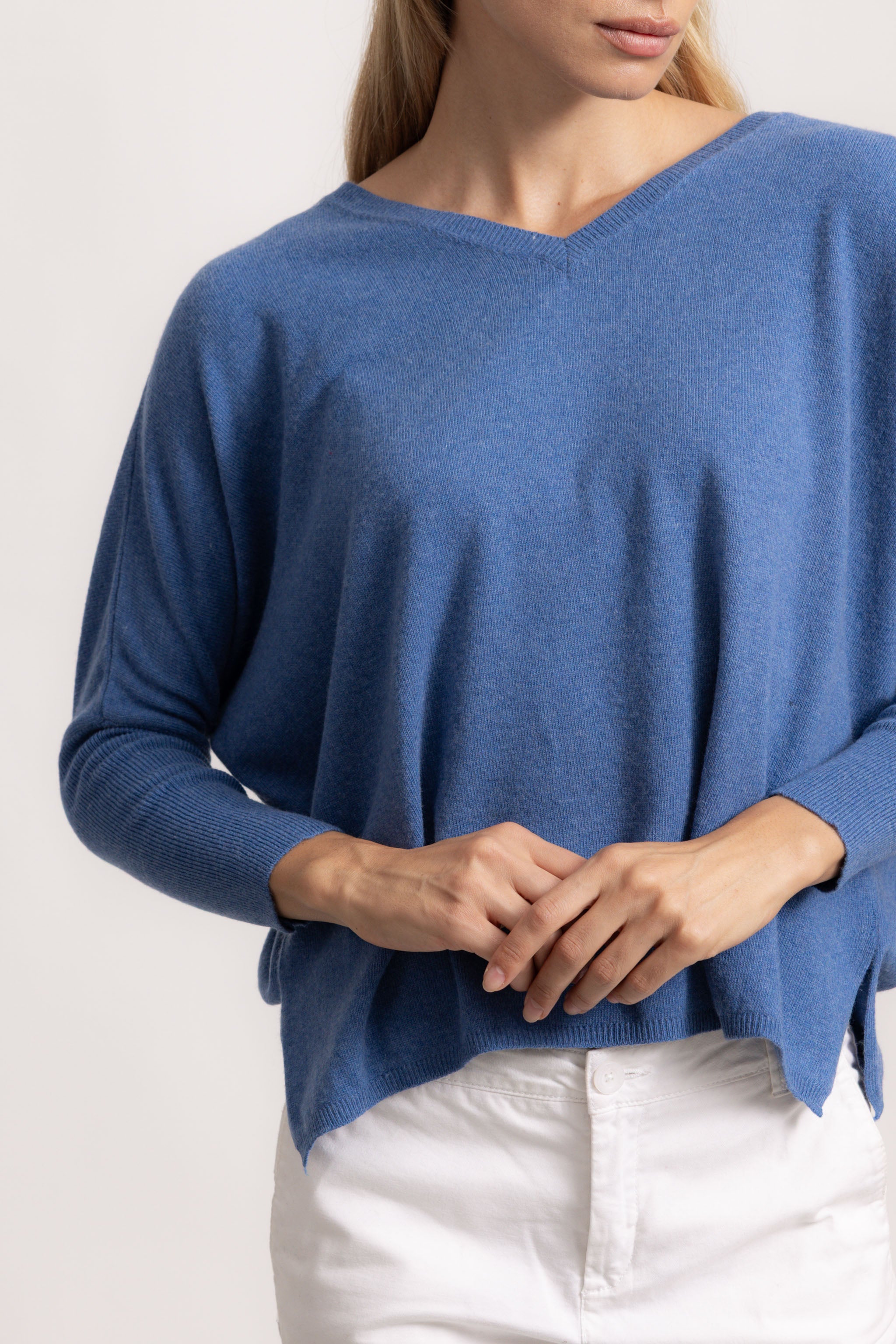 VITTORIA - Maglione con scollo v (Jeans)