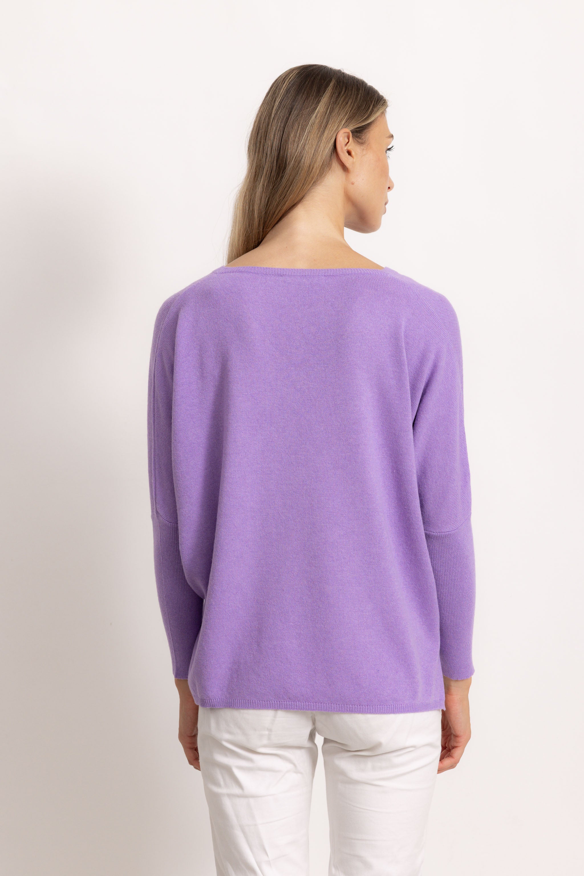 VITTORIA - Maglione con scollo v (Lilla)