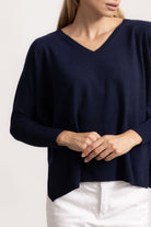 VITTORIA - Maglione con scollo v (Marine)