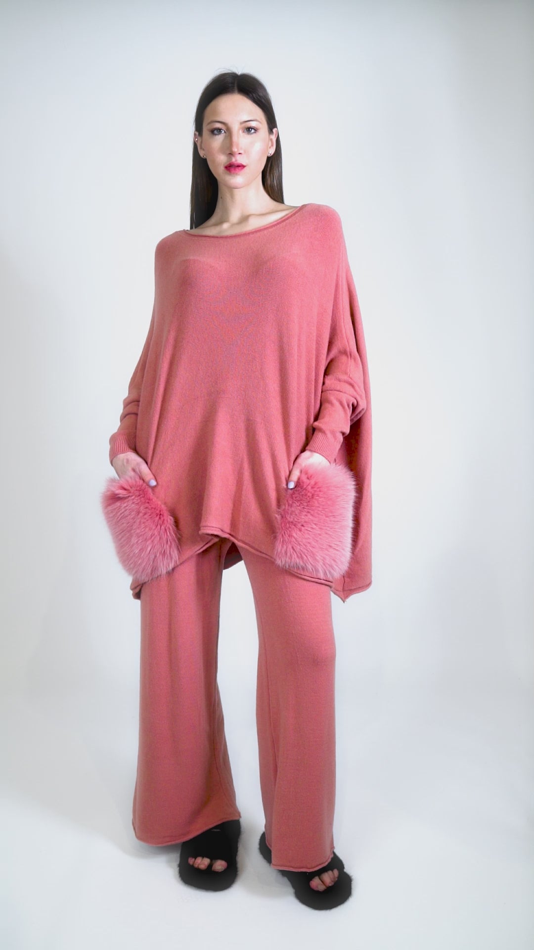 CAPRI - antique pink fox pockets