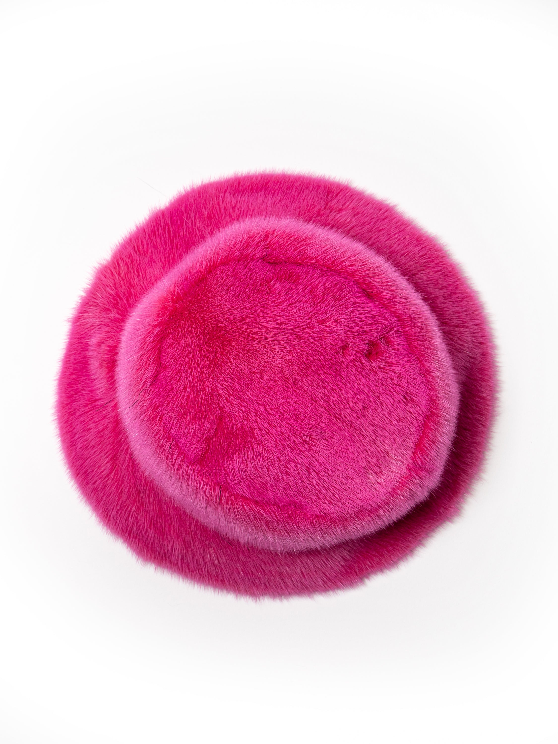 CAPPELLO BUCKET - in visone fucsia