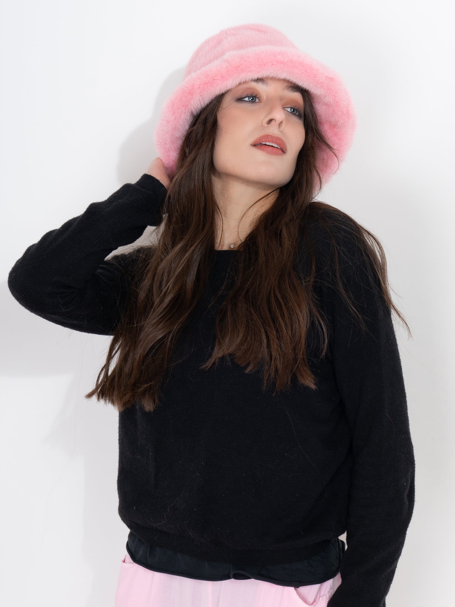 BUCKET HAT - in pink mink