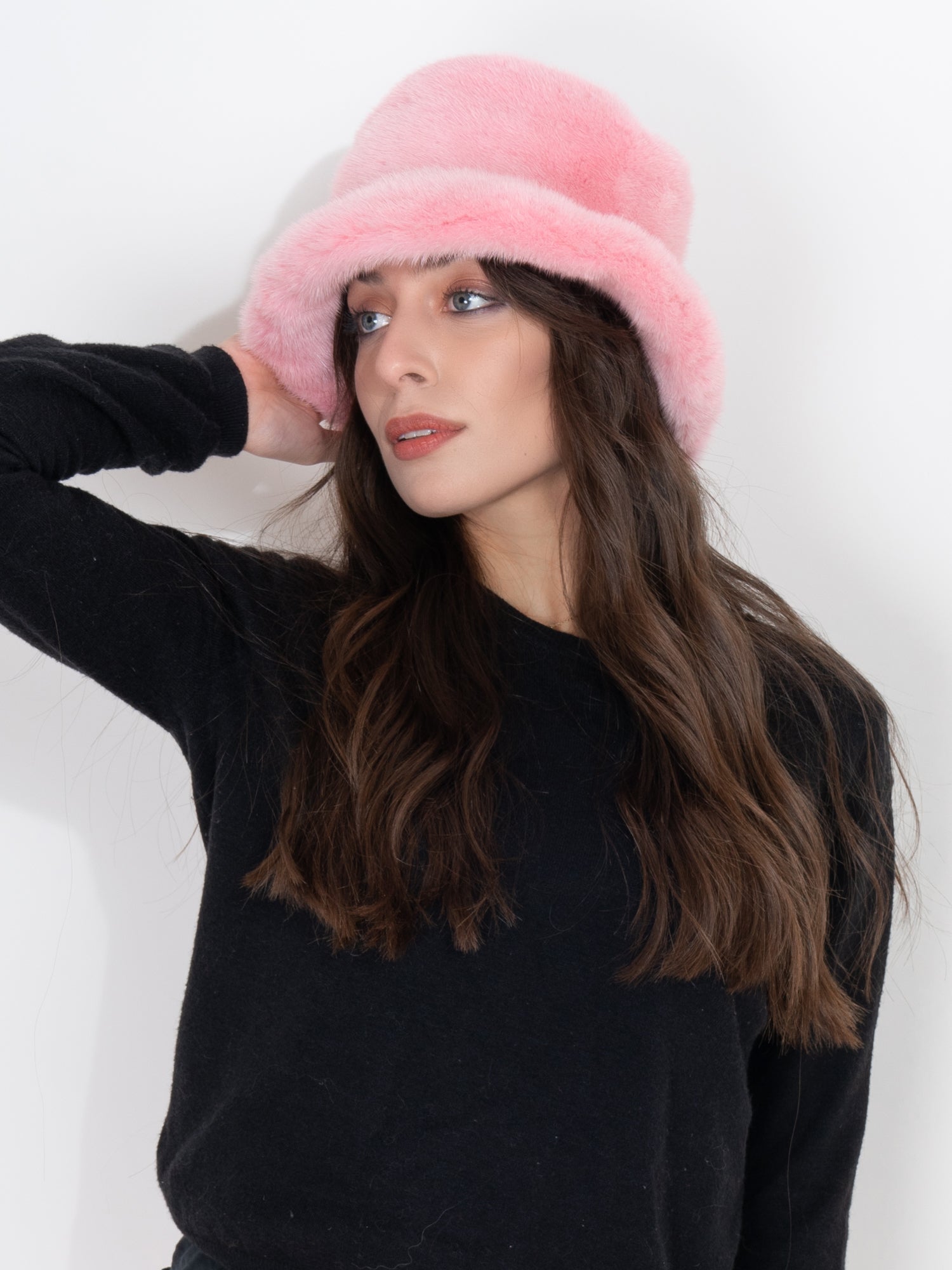 BUCKET HAT - in pink mink