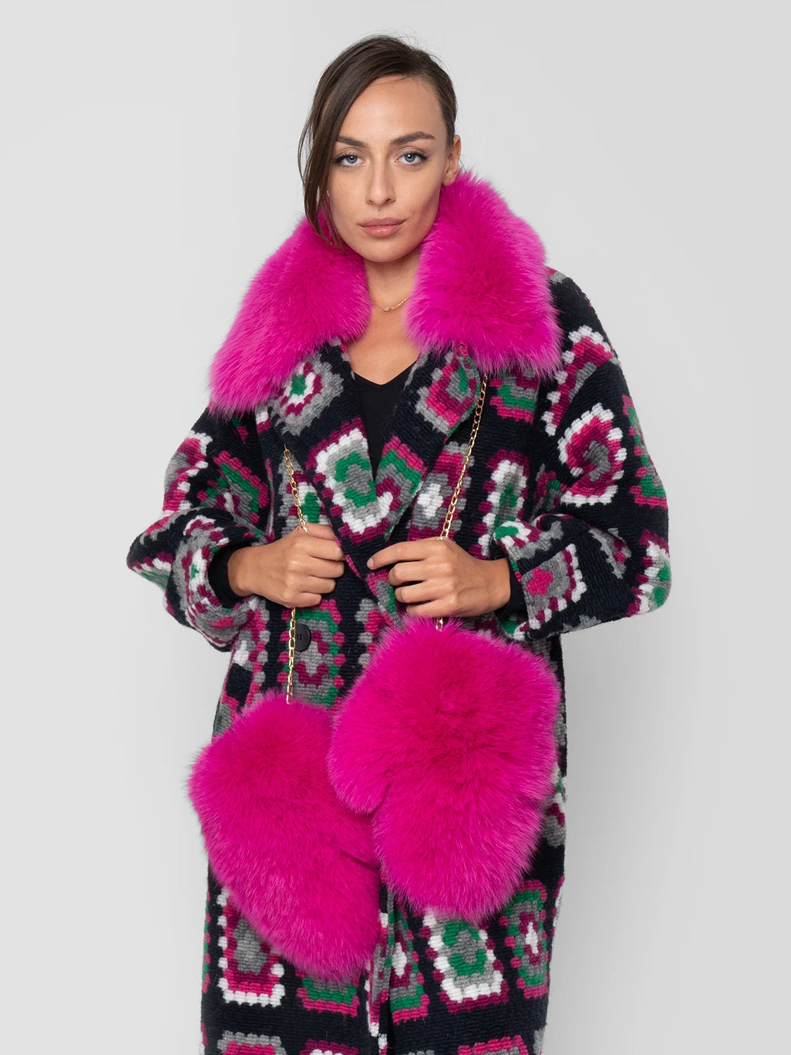 MUFFOLE - in volpe fucsia