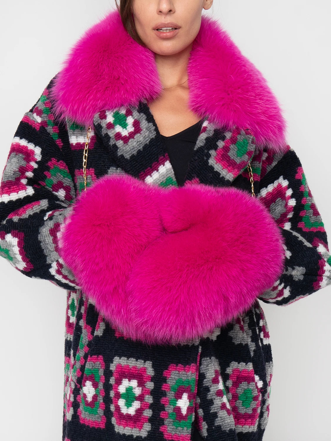 MUFFOLE - in volpe fucsia