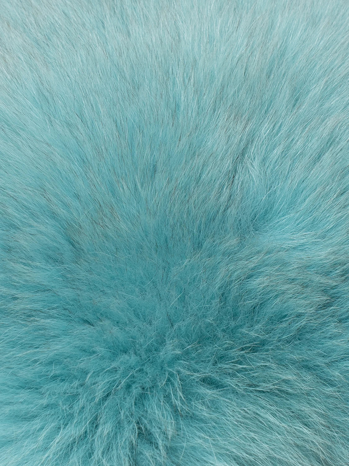 MITTENS - in turquoise fox fur