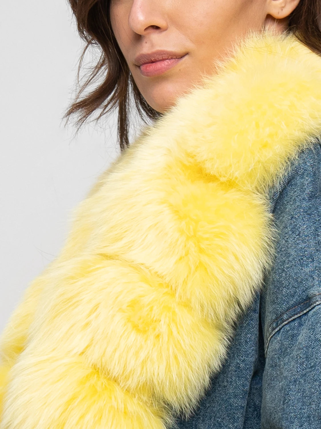 DENIM - jacket with yellow fox border