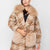 Stockholm - coat with pockets and fox neck edge (beige/brown)