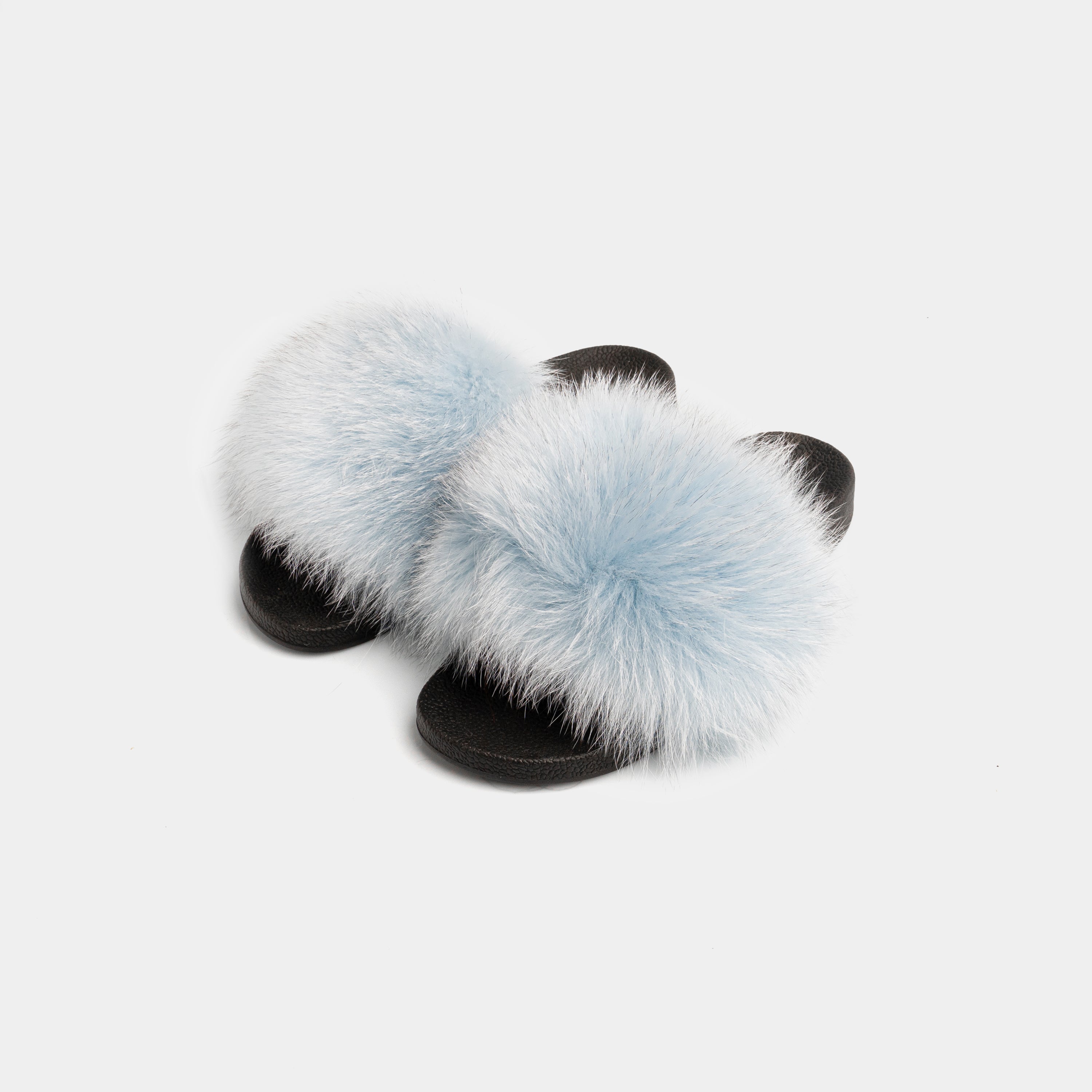 St. Moritz - Blue Fox Fur Slipper