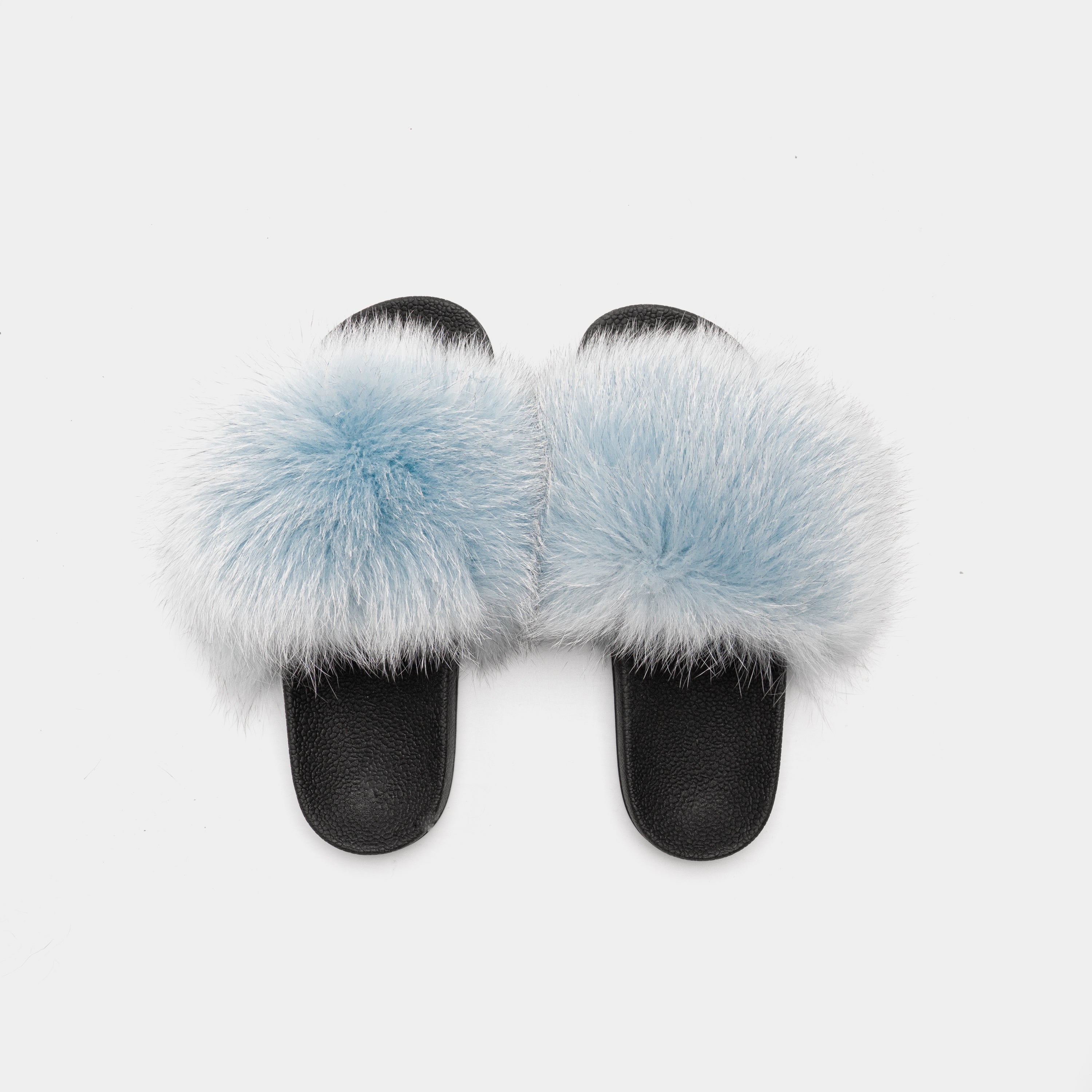 St. Moritz - Blue Fox Fur Slipper