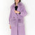 Stockholm - coat with pockets and fox neck edge (lilac)
