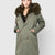 Alaska - Parka with bordering Hooding and fox neck (green)