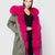 Alaska - Parka with bordering Hooding and fox neck (fuchsia)