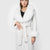 Dublin - Cashmere coat with Neck Neighborhood Bordature and Volpe cuffs (white)
