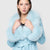 Dublin - Cashmere coat with Neck Neighborhood Bordature and Volpe cuffs (blue)