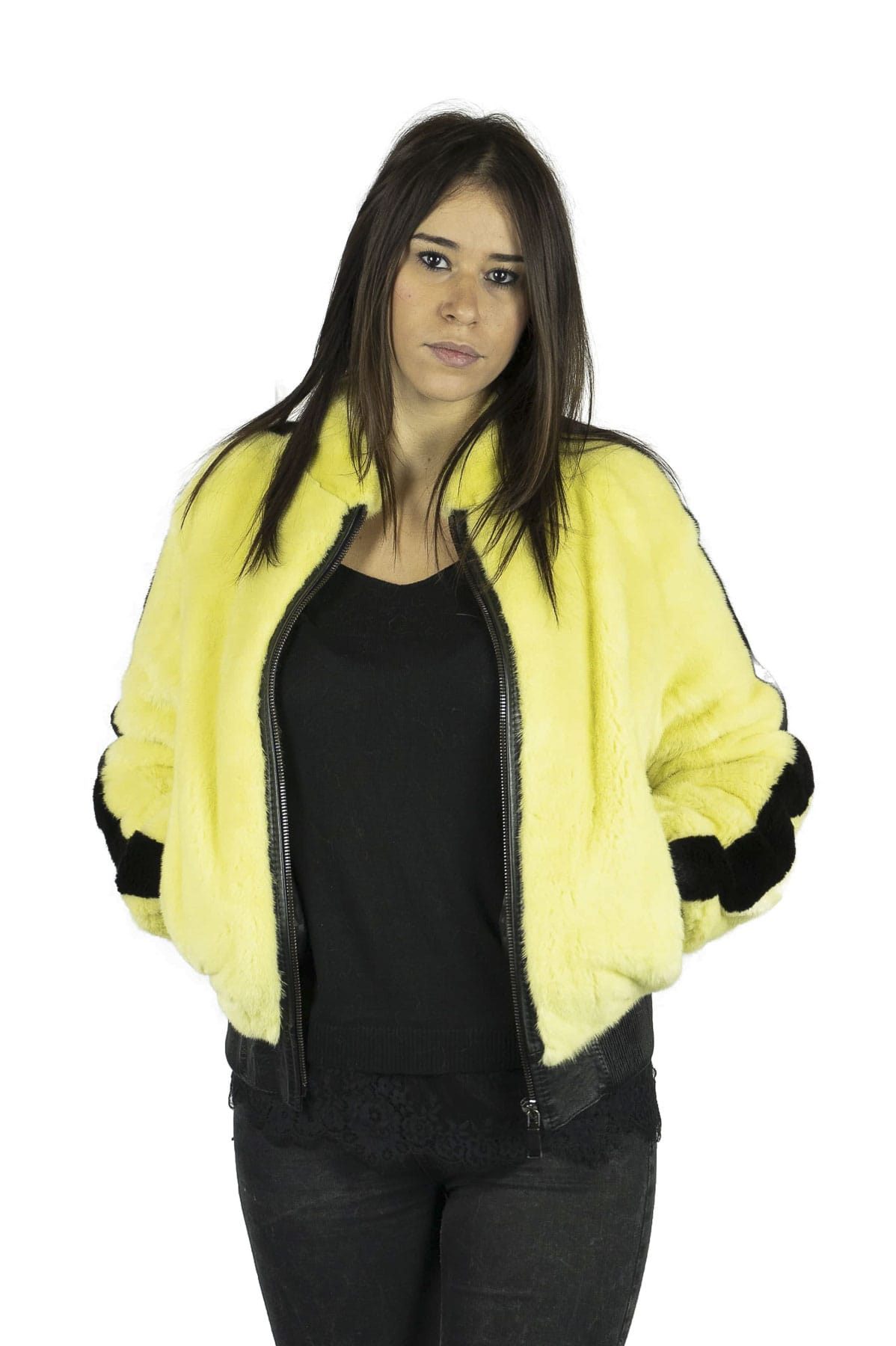 Bomber Giallo con Striscia Nera - Elisabettapanerai