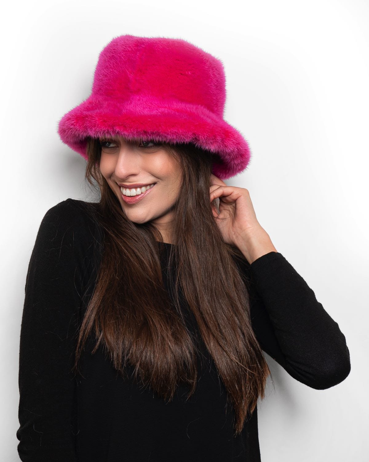 Cappello in Visone Fucsia - Elisabettapanerai