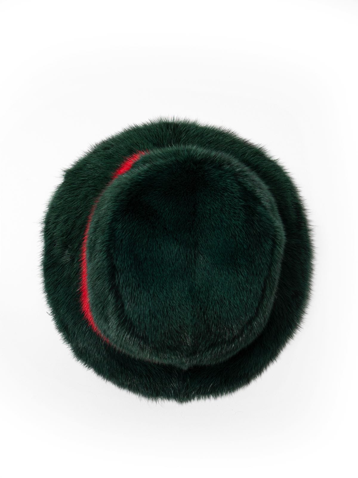 Cappello in Visone Verde & Rosso - Elisabettapanerai