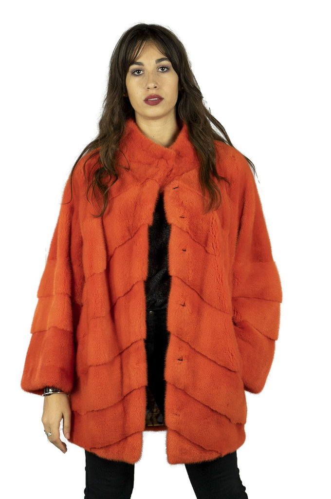 Cappotto in Visone Arancione - Elisabettapanerai