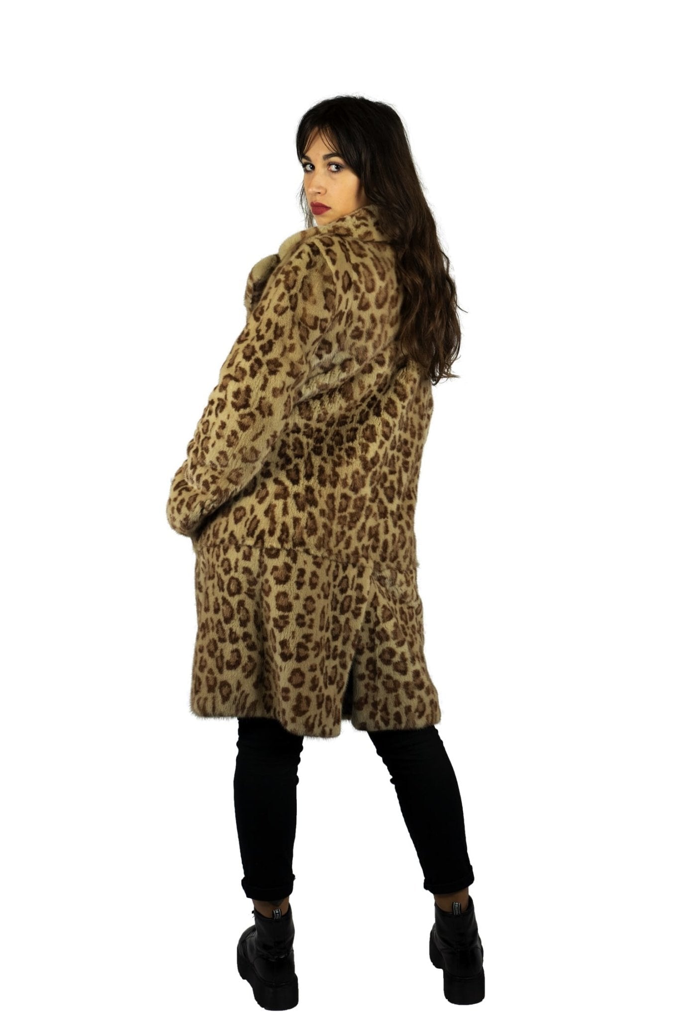 Cappotto in Visone Stampa Leopardo - Elisabettapanerai