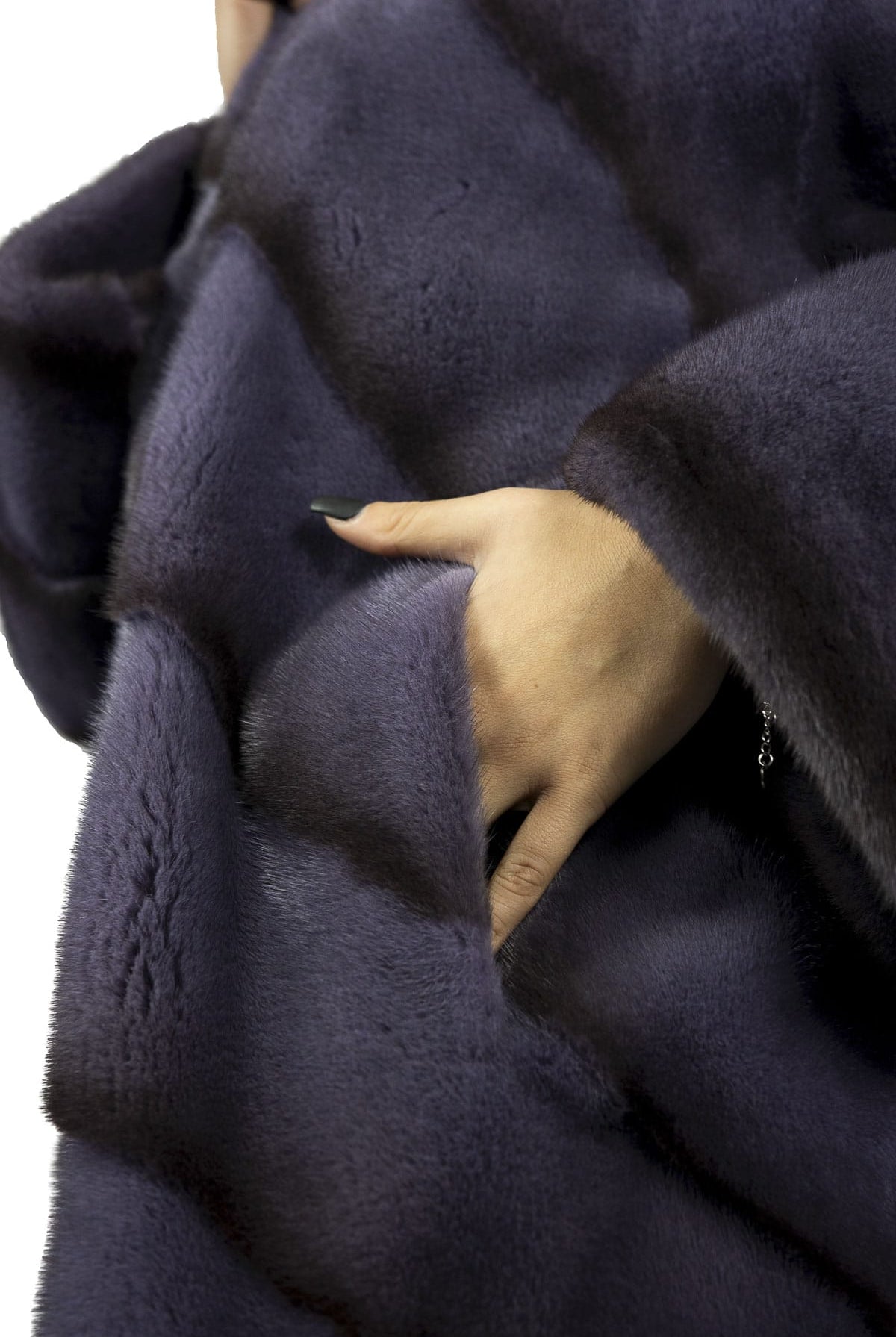 Cappotto in Visone Viola modello Over Size - Elisabettapanerai