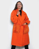 Copia del Copia del Cappottino Con Tasche In Volpe arancione - Elisabettapanerai