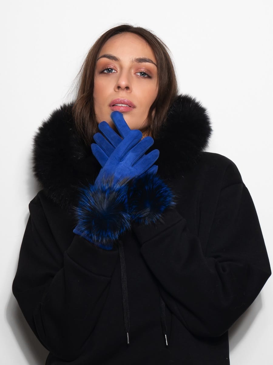 Guanti con PomPon in Volpe Blu - Elisabettapanerai