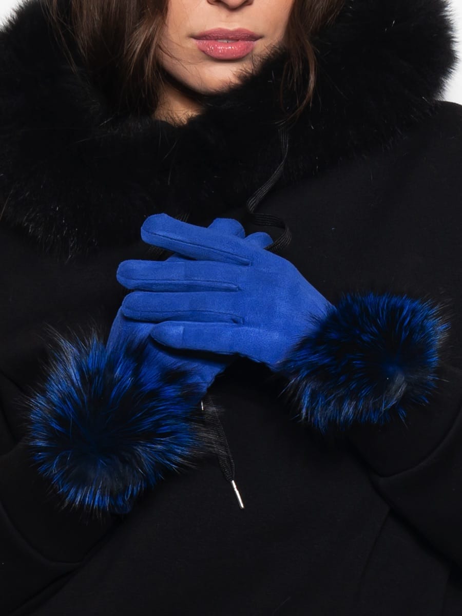 Guanti con PomPon in Volpe Blu - Elisabettapanerai